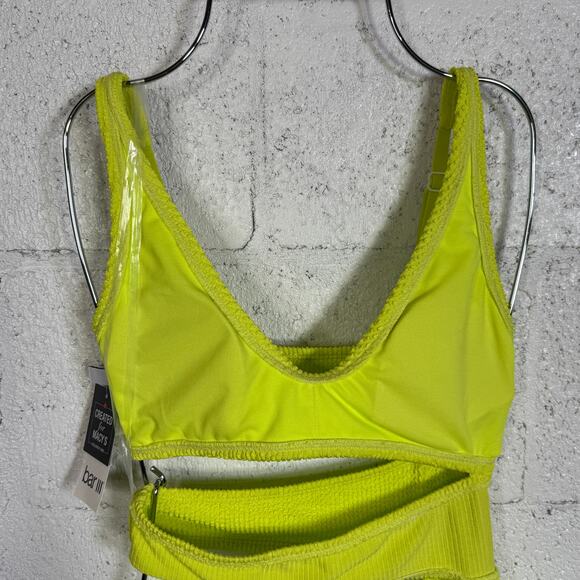 Bar III Women's Cut-Out One-Piece Swimsuit Sunny Lime XS $94 - Picture 9 of 12